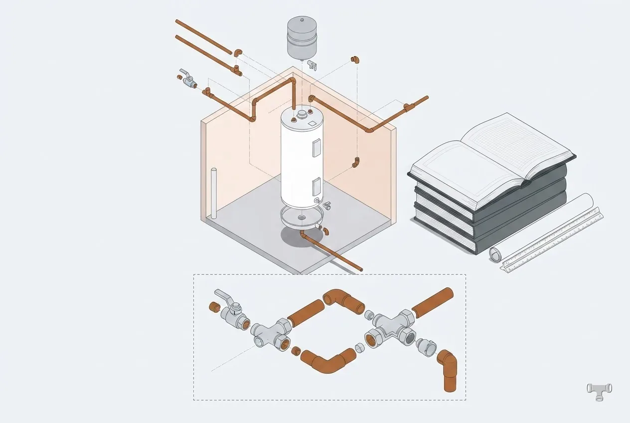 Isometric detail illustration for the international plumbing code basics guide