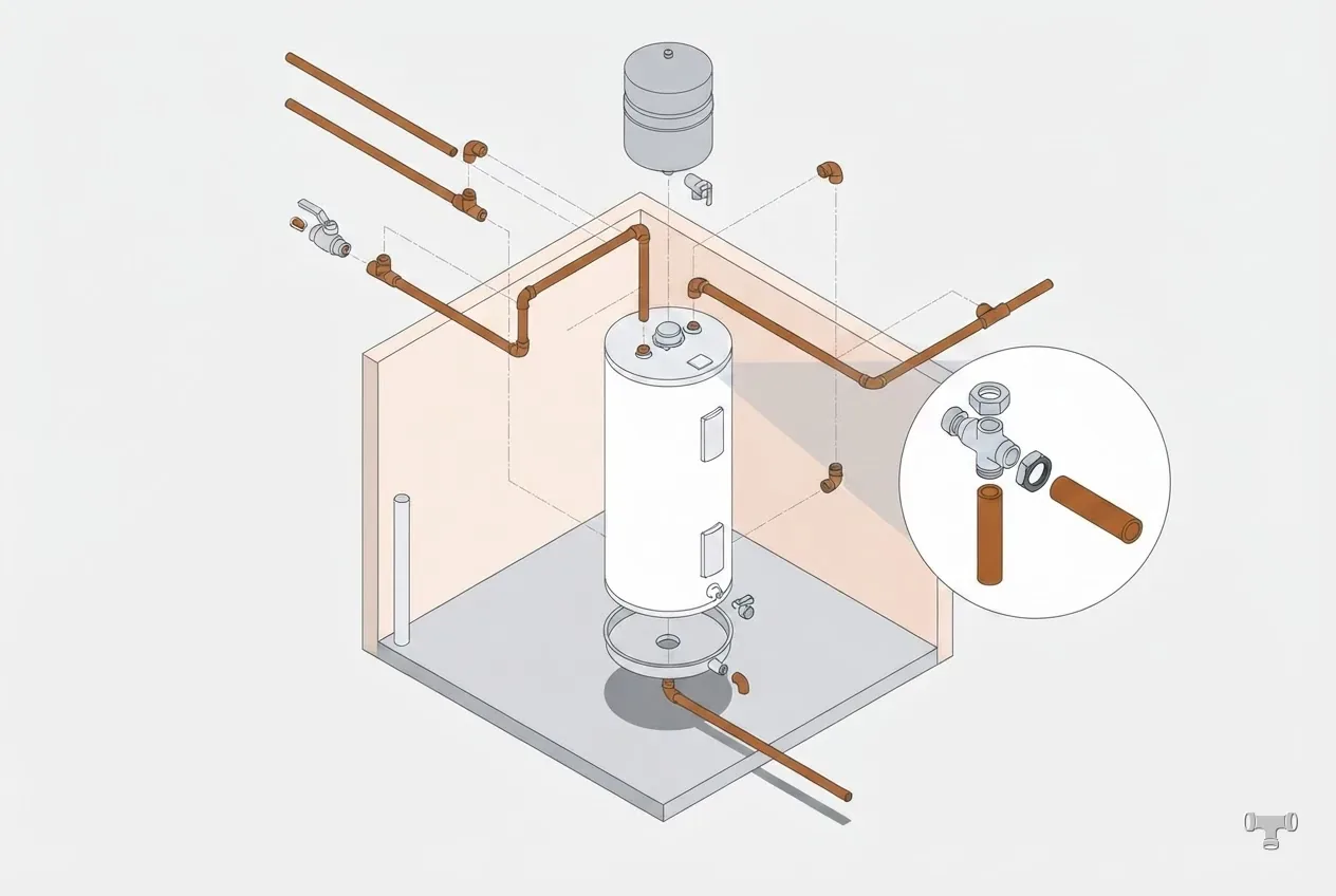 Isometric detail illustration for the plumbing fixture units explained guide