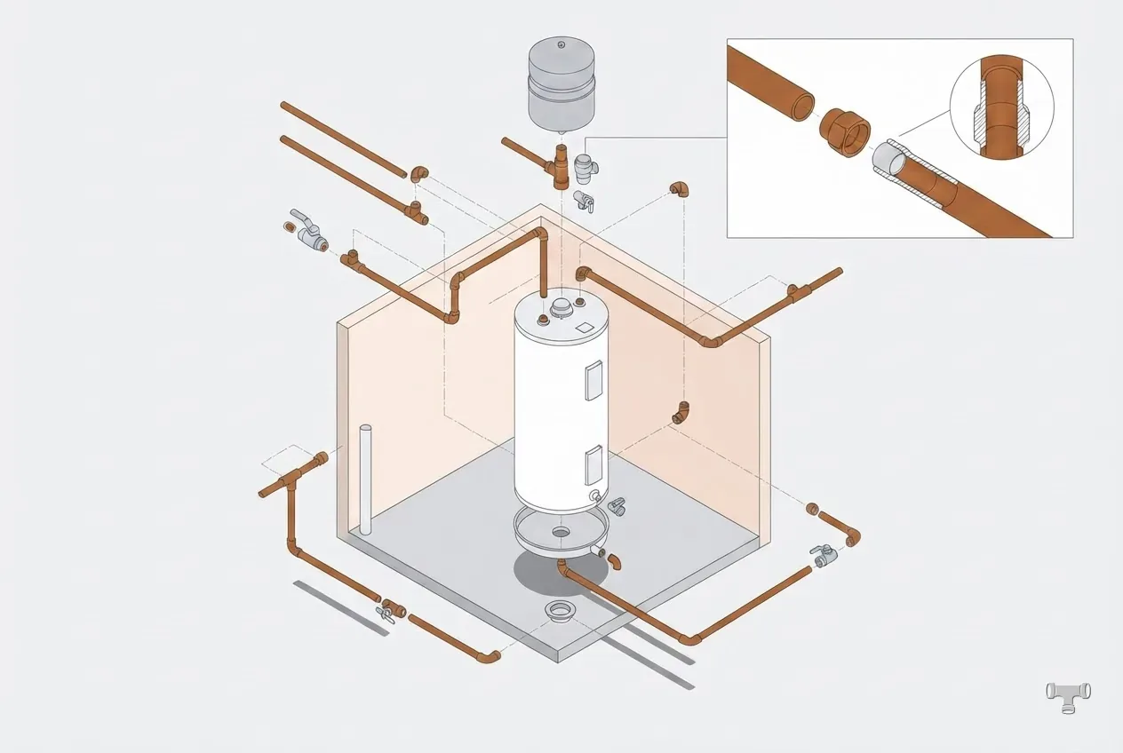 Isometric detail illustration for the plumbing vent requirements guide