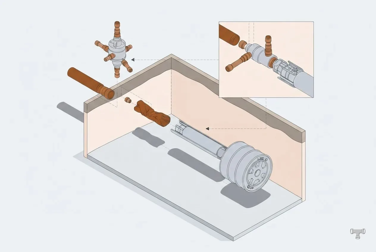 Isometric detail illustration for the sewer line replacement cost guide